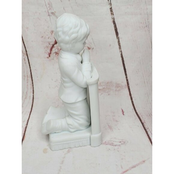 Rare Vintage Dept. 56 I Believe Boy White Porcelain Inspirational Silhouettes Co - Picture 7 of 12